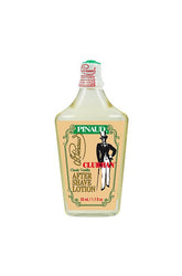 Front view of a 1.7-ounce bottle of Clubman Pinaud After Shave Lotion Vanilla showing its clear liquid contents