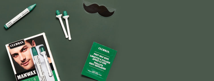 Man waxing kit with products out of packaging