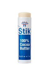 Front view of Woltra Stik 100% Cocoa Butter 1 oz., featuring blue label with white text and product branding.