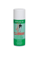 Clubman Pinaud Shave Cream in a pressurized canister, aloe-infused formula for a rich, creamy lather.