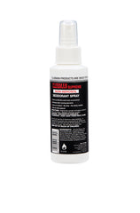 Clubman Supreme Non-Aerosol Deodorant Spray back label, listing ingredients, usage directions, and safety information.