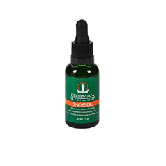 Clubman Shave Oil - 30ml Bottle - Premium shave oil in a green glass bottle, enhances razor glide and prevents irritation for a smooth shave.