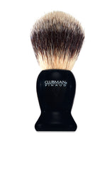 Clubman Pinaud Shave Brush with black handle and dense bristles for a smooth shaving experience.