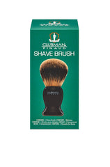 Front view of Clubman Pinaud Shave Brush packaging, highlighting branding and product details.