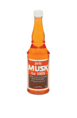 Jeris Musk for Men in an amber bottle, a bold, masculine aftershave and cologne with a classic musky finish.