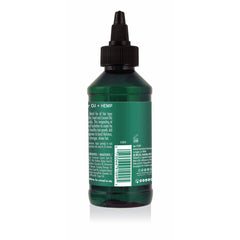 Side view of Clubman Pinaud Light Castor Oil + Hemp 4 oz. bottle, featuring barcode and product branding.